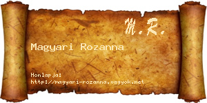 Magyari Rozanna névjegykártya